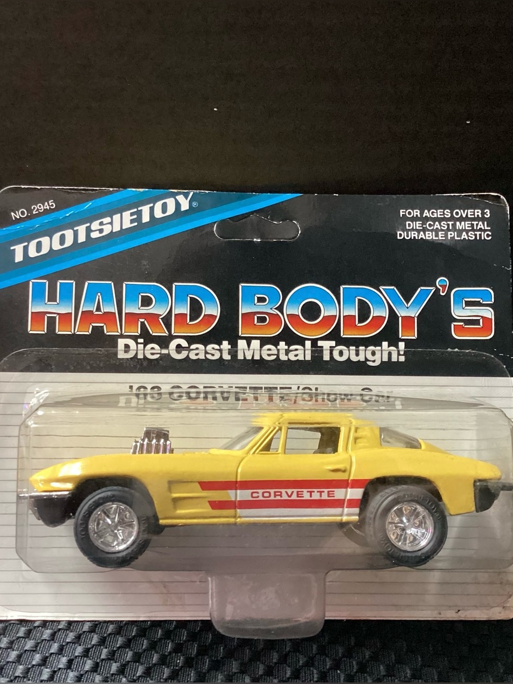 ‘63 Corvette show car TootsieToy Hard Body's Corvette Die-Cast Car - Yellow